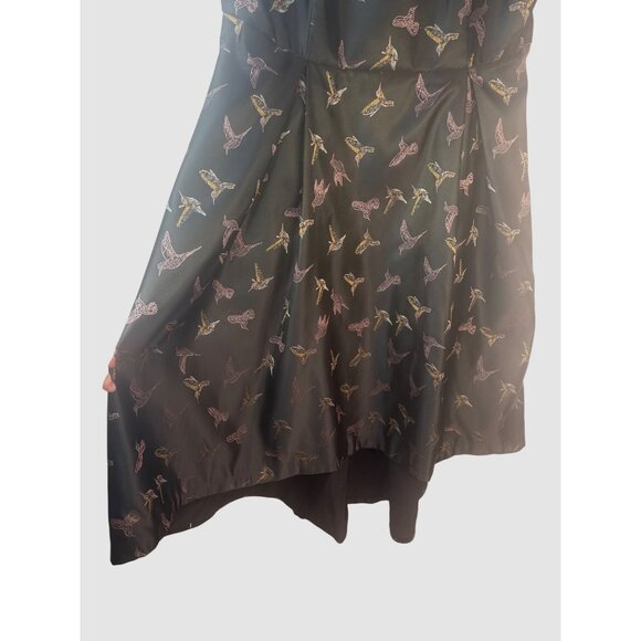 Hutch Black Size 16 Strapless Dress With Multicolor Bird Print Size - Picture 6 of 16